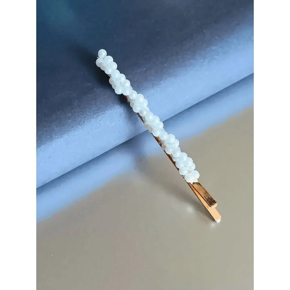 Ladies 2 Pearl Bobby Pin Clip Hair Accessories